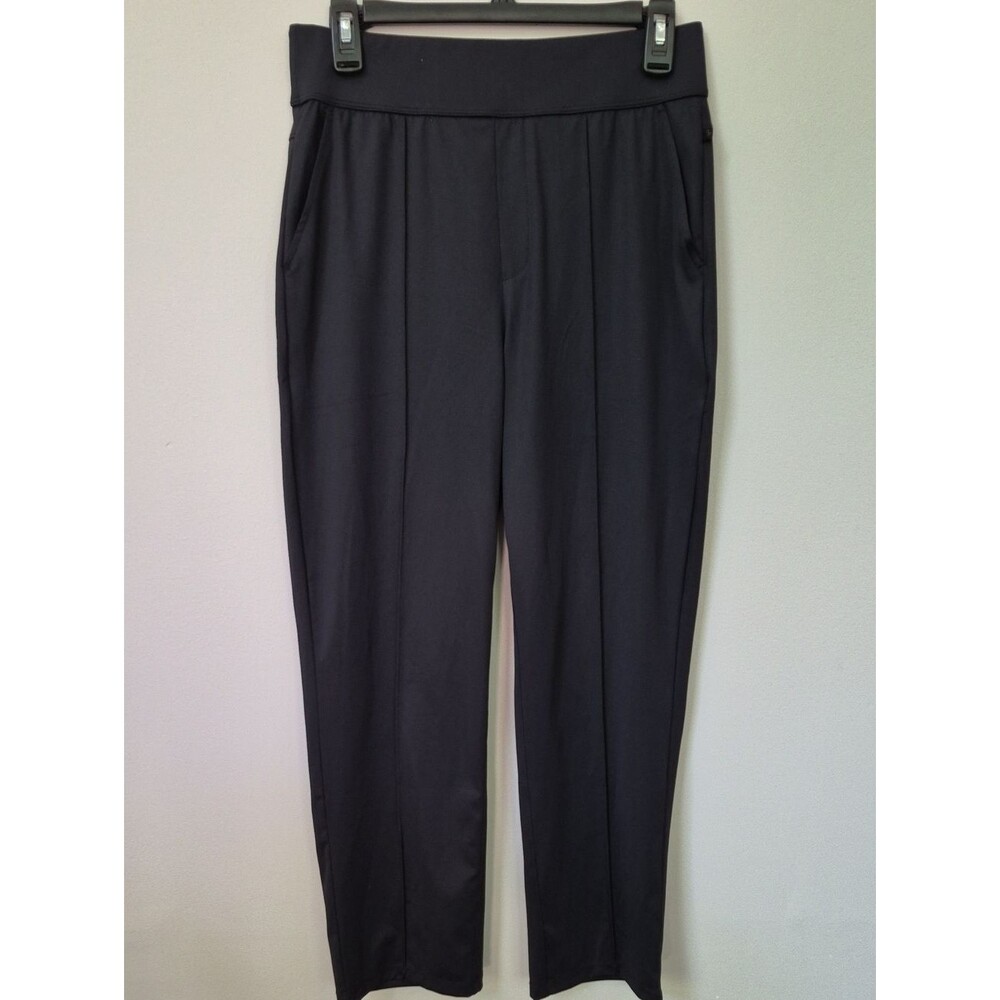 HALARA Pant Black High-Waist Pull On Straight-Leg Seamed Trousers 4 Pocket